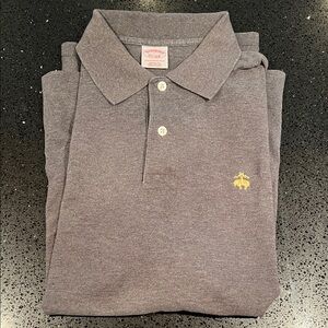 Men’s Brooks Brothers Gray Polo Shirt with Yellow Embroidered Logo